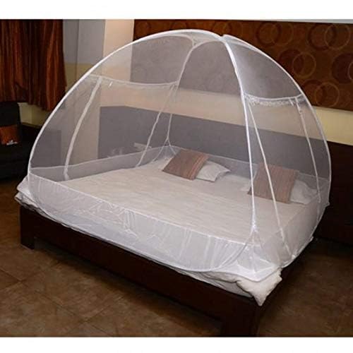 DIVAYANSHI Foldable White Mosquito Net Flexible for Double Bed, King Size Bed, Queen Size Bed with 2 Window Zip Door (B08PFZ6TYP) Amazon Price History, Amazon Price Tracker