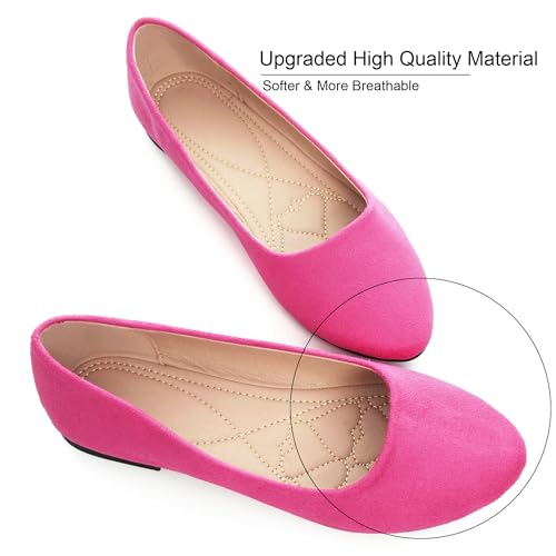 Image of Dear Time Women's Flats Comfortable Slip On Ballet Flats Soft Solid Casual Shoes