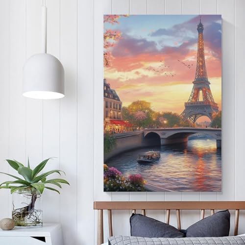 Cuadros modernos de la Torre Eiffel para decorar las paredes de dormitorios y pasillos 5
