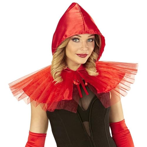 Faux col de clown plissé à volants avec fixation ajustable pour déguisement