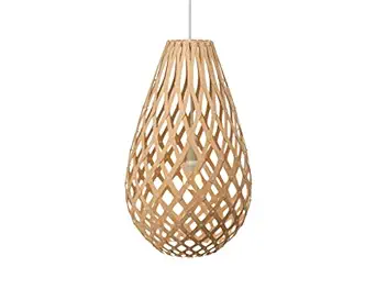 David Trubridge New Zealand Koura Pendant Light Natural Colour from LUXAIRE (750 mm)