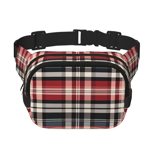 Sac banane à carreaux mixte vintage rétro taille unique réglable