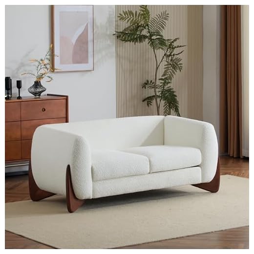 Luxurious Boucle Loveseat for Living Room