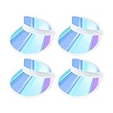 4 Pack Sun Visor Hat Women Adjustable Outdoor Sports UV Protection Sunhat Clear Cap.