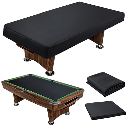 BALAPET Heavy Duty Leatherette Pool Table Cover and Insert Mat Set, Waterproof & Tearproof Indoor & Outdoor Billiard Table Cover, Foldable Foam Pool Table Insert for Table Conversion Topper(7FT)