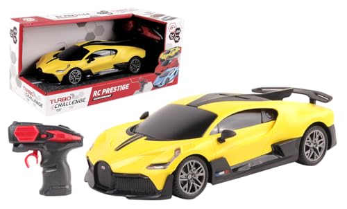 Voiture télécommandée Bugatti Divo jaune 1/24 pour animer les après-midis de jeux en famille