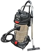 Aspirateur industriel 3000 W eau et poussière, cuve en acier inoxydable de 100 litres | Aspirateur professionnel pour industrie et commerce avec 3 moteurs d’aspiration de 1000 watts chacun | Aspirateu