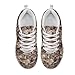 GETELINSENG Camo Hunting Leaf Branch Women Sneakers Tennis Shoes Fashion Sport Gym Jogging Tennis Fitness Sneaker White Sole Girls Training Athletic Footwear