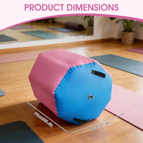 Rouleau à air comprimé de gymnastique avec sa pompe gonflable