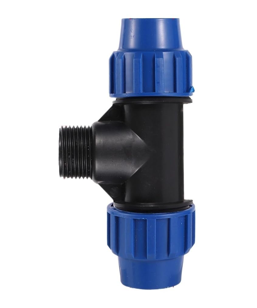 AUOQKQUT 20/25/32mm to 1/2" 3/4" 1" Male PE Pipe Connector Elbow Tee Fittings Garden Agriculture Irrigation(4037) AUOQKQUT