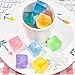 10 Pcs Squishies Fidget Toys, Ice Cube Squeezes Toys Stress Cubes Sensory Squishies Ball for Adults Kids, Ice Cube Style Anxiety Relief Stress Toy, Classroom Prizes Party Favors