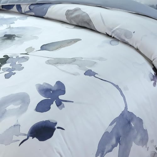 Majestic Giftware Madison Linen 8-Piece 44" Twin Size Bedding Set (BL105-44T) | Summer Breeze - Ocean Blue 300 TC Cotton Sateen Durable & Washable | 2 Fitted Sheets, 2 Duvets, 4 Pillowcases