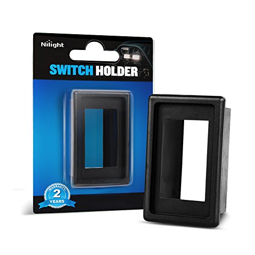 Image of Nilight LED Light Bar Rocker Switch Holder Panel Switch Holder Housing Kit ABS Plastic Black Automotive Mount Toggle Switch Housing,1PCS Switch Panel (90011A)