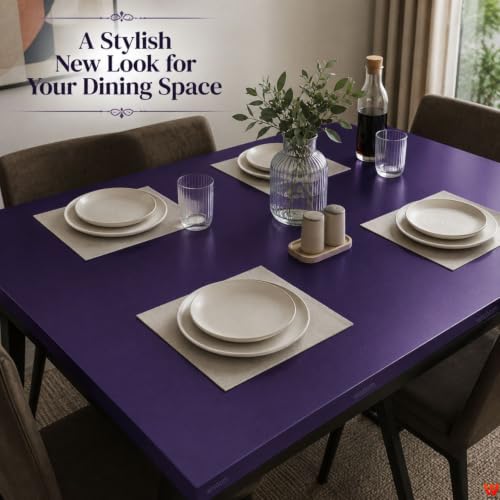 Image of WISDOM Purple Metallic Self Adhesive Wallpaper for Furniture Cabinets Wardrobe Table Drawer and Home Decor, Peel and Stick Decorative Vinyl Contact Paper DIY and Interior Decoration (20x48 in)