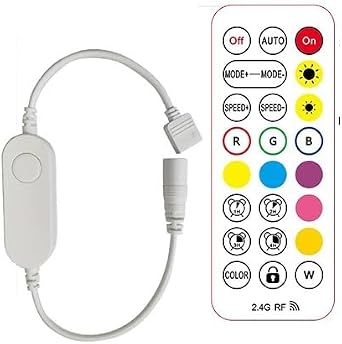 HomeKit Smart LED Light Strip Controller Full Set Works with HomeKit,Voice and 2.4G RF Remote Control. Music syncing for Bedroom Christmas Decorations. [Energy Class A]