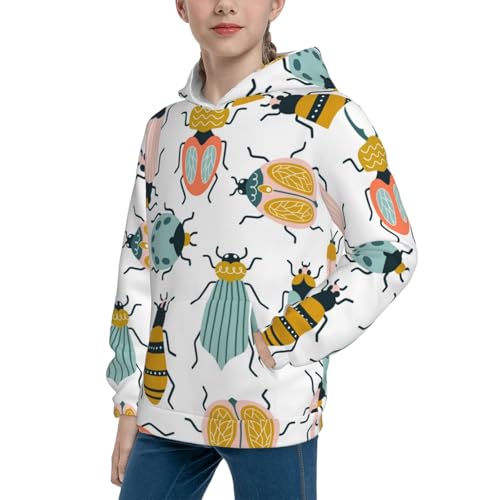 Colorful Insects Kid Hoodies Boys Sweatshirts Girls Pullover with Pocket2