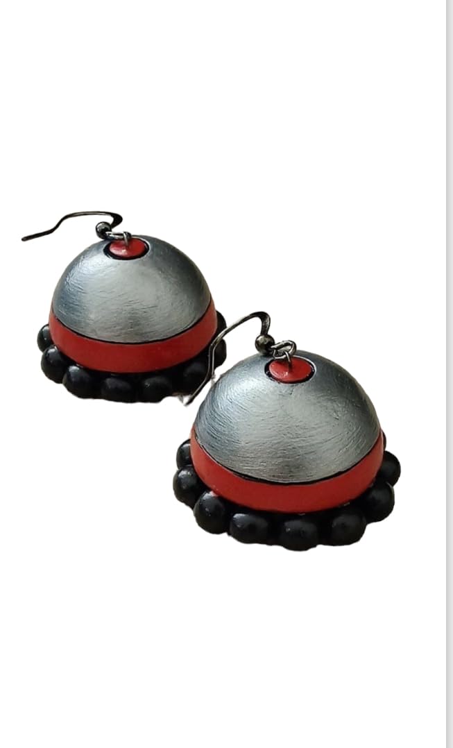 See full amazon price history chart for VF Collection Terracotta Jhumka earrings get black and red coloured VF Collection Terracotta Jhumka earrings get black and red coloured (B0DF751RPZ) Amazon Price History, Amazon Price Tracker