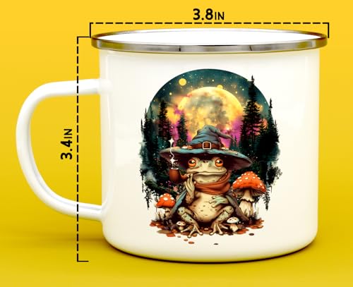 Taza de camping esmaltada con diseño místico 16oz miniatura 5