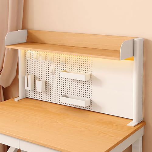 Étagère de bureau réglable avec 2 niveaux de rangement modulables en métal résistant
