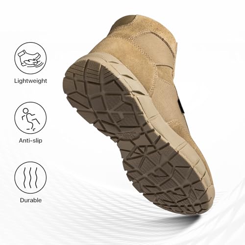 Work Boots for Men 6 Inches Waterproof Military Tactical Shoes Mens Combat Hiking Boots2