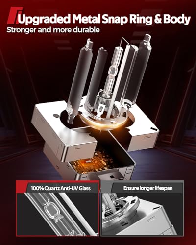 Image of Torchbeam D3S HID Bulb, 6000K Diamond White Xenon Bulbs, High Low Beam HID Bulbs for HID Assembly, Pack of 2