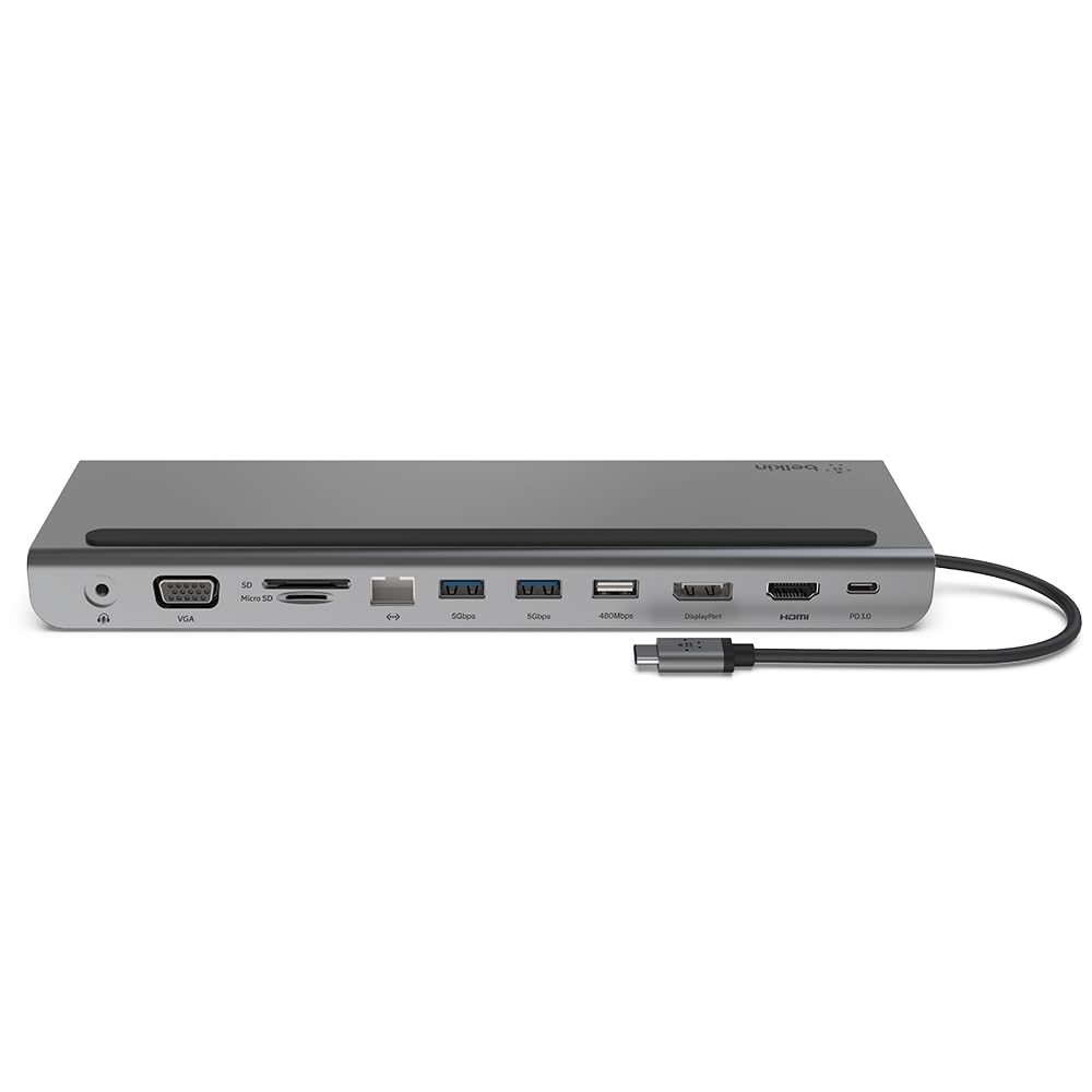 Amazon.com: Belkin USB C Hub, 11-in-1 Multi-Port Laptop Dock with