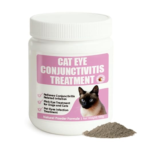 VetaSure Cat Eye Conjunctivitis Eye Treatment for Cats, Dogs, Livestock and Horses, Pink Eye Solution Safe and Soothing Cat Dog Eye for Infection, Powder Formula, 100g