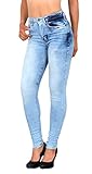 Die Skinny Jeans Damen Hose ist eine Damen Stretch-Jeans und passt sich Dank des Elasthans perfekt ihrer Figur an
