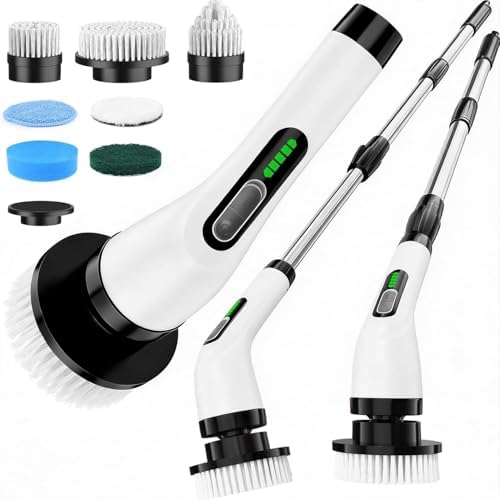 Highyes Electric Spin Scrubber with 7 Replaceable Brushes, Dual S...