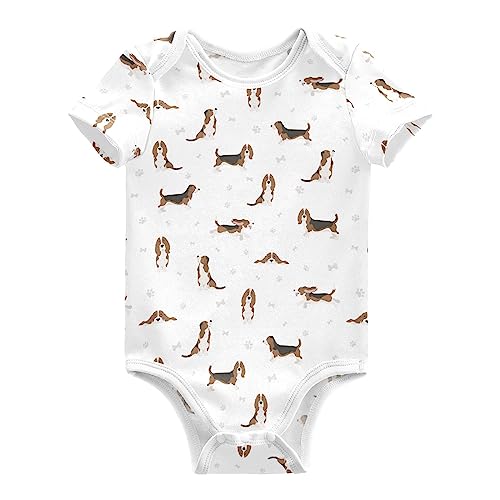 Image of Ollabaky Unisex Baby Bodysuits Short-Sleeve Cotton Baby Clothes for Girls Boys 0-24 Months