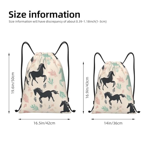 Drawstring Backpack Sports Gym Bags Draw String Bag for Women Men Cute Horse Drawstring Bags Sackpack2