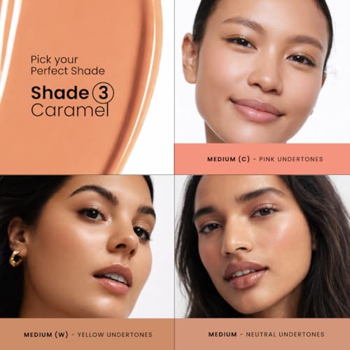 Image of Foxtale SPF 50 PA++++ Tinted Sunscreen, 03 Caramel | In-Vivo Tested & UVA /B Protection | Niacinamide & Vitamin E | Daily Wear, Blurs Pores, Evens Tone, Matte Finish, Non-Greasy | All Skin Types | 50ml