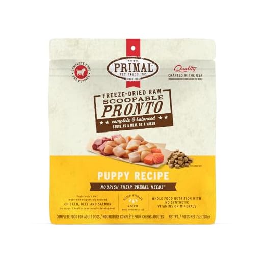Primal Puppy Dog Food Pronto Freeze Dried Dog Food, Complete & Balanced Ready to Serve Healthy Grain Free Raw Dog Food (7 oz)
