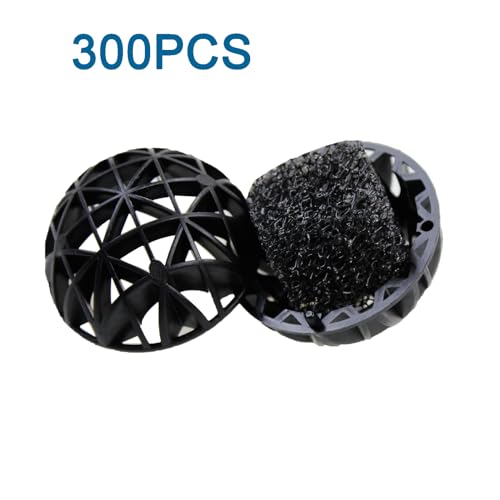 Image of AQUANEAT 1.4 inch Large Bio Balls for Pond Filter Koi Pond Aquarium Fish Tank Sump Filter Media with Free Media Bag 300pcs (Pack of 2)