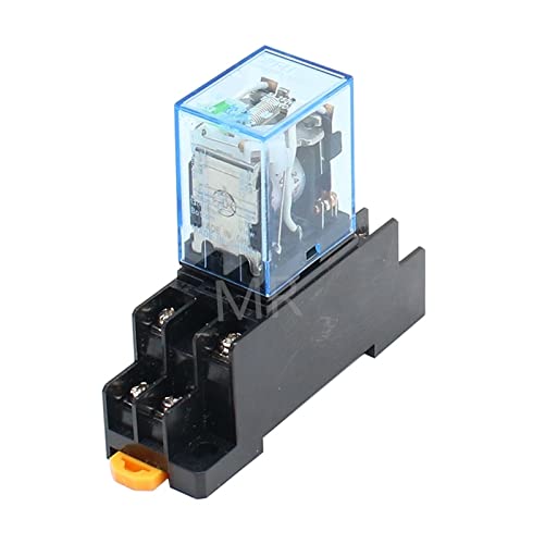 Relais LY2 AC 110V avec socle 8 broches bobine DPDT 10A pour circuit électrique
