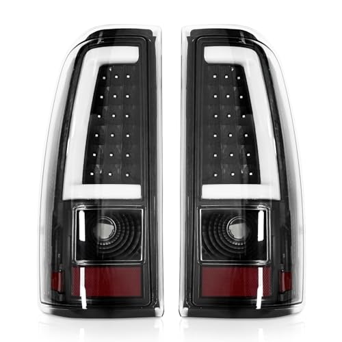 Rongxu auto Silverado Tail Lights Compatible With 2003-2006 Chevy Silverado 1500/1500HD 2500/2500HD 3500 Driver and Passenger Side OE Style Rear Brake Lamps Bulb and Harness Included