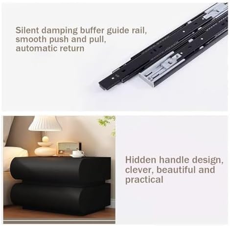 Cream 2 Drawer Nightstand - Wooden Bedside Table with Storage, Heavy Duty Side Table for Living Room, White Storage Cabinet, Stylish Home Furniture