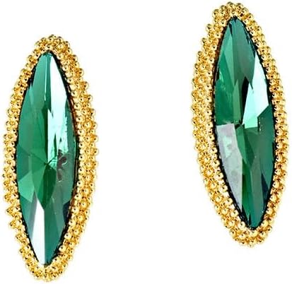 Retro Eye Emerald Crystal Earrings Premium Feel Catwalk French Temperament Versatile
