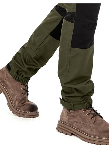 yeyity Wanderhose Herren Outdoor Hosen Robust Atmungsaktiv Langlebig Taktische Hose Arbeitshosen Männer zum Outdoor-Aktivitäten und Außenarbeiten(9925,Amy Grün,M)