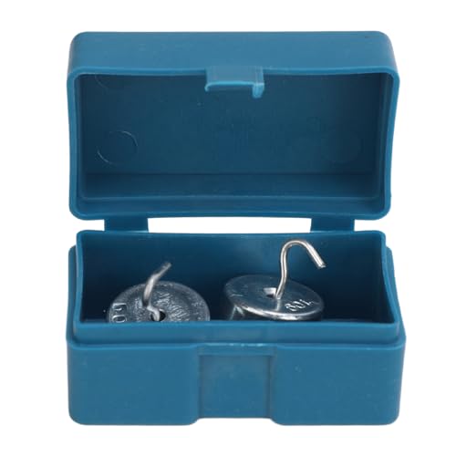 2 Teiliges 10g Laborgewicht, Verchromter Stahl Hakengewichtssatz mit Aufbewahrungskoffer für Allgemeine Naturwissenschaften, Physik, Bildung