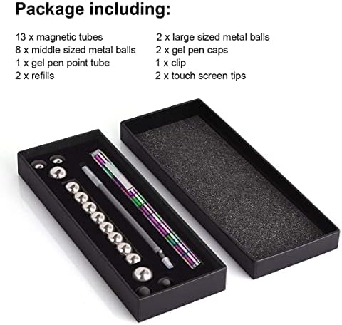 Magnetic Fidget Pen Jiki Crush Metric Pen Crinkle, Crushmetric Switch Strato Pens, Multifunctional Decompression Magnet Writing Toy Pen, Best Gift For Friends (Color)