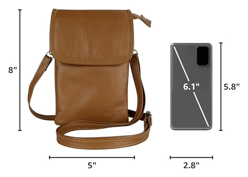 Image of befen Genuine Leather Small Crossbody Bags for Women Cell Phone Bag Cross Body Purses,Silver Zipper