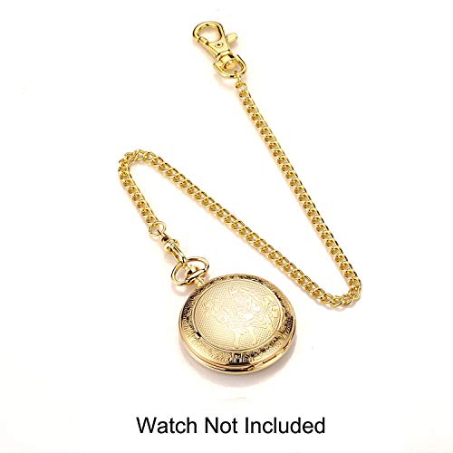 Boshiya Pocket Watch Albert Vest Chain Vintage Metal Alloy Pocket Vest Chain (Gold) #TOP1