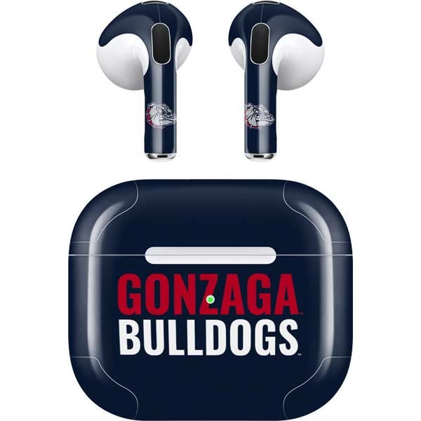 Skinit Decal Audio Skin Compatible with Apple AirPods (3rd Gen, 2021) - Officially Licensed Gonzaga Bulldogs Bold Design