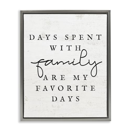 'Days Spent With Family Heartwarming'| Floating Frame Canvas Art