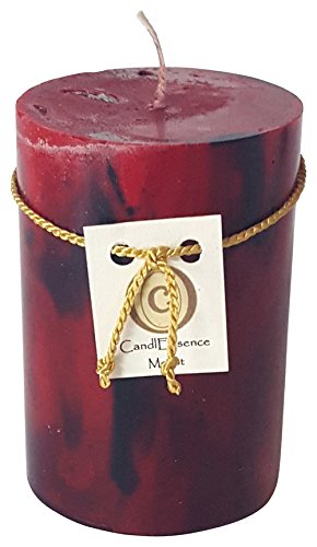 Handmade Scented Candle - Long Burning Pillar - Merlot Scent (Small)