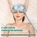 TLINNA Head Massager,Scalp Massager,Relief Headaches,Fatigue,Stress,Sleep aid,Hangover with Airbag Kneading,Constant Temperature Hot Compress for Head 100% Natural Sleep (Sky Blue)
