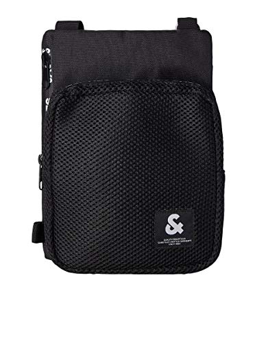 Jack & Jones Riñonera para hombre Fanny Pack Sling Bag, Negro (Negro) - 12172075