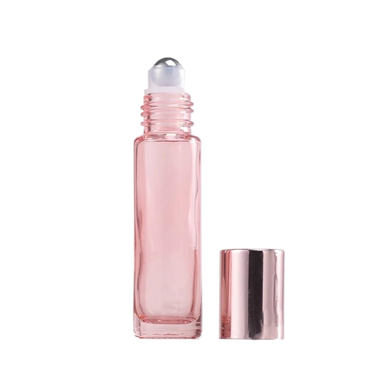 FVDZRFIE Oil Roller Bottles 2PCS Glass Roll On Bottle 5/10ml Pink Roller Essential Oil Lip Gloss Refillable Tube Empty Jar Perfume