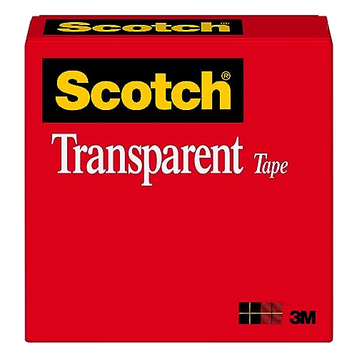 Scotch Transparent Tape, 3/4 in x 2592 in, 3-Inch Core, 1 Box/pack (600)